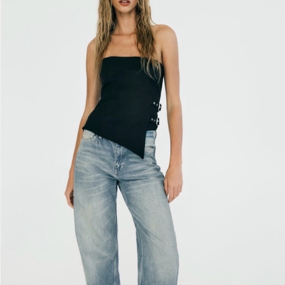Zara Black Strapless Top